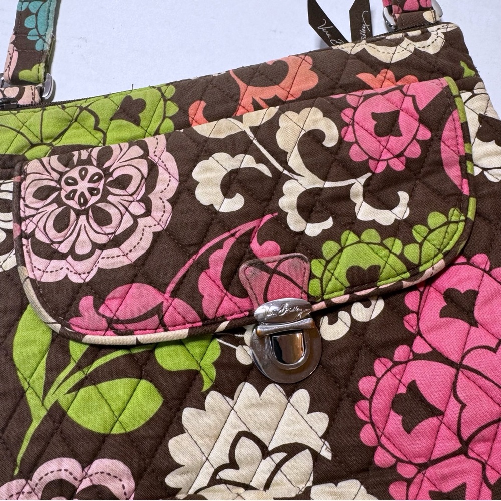 Vera Bradley Crossbody Bag Purse Lola Hipster Floral Adjustable Strap Quilted - Picture 7 of 10